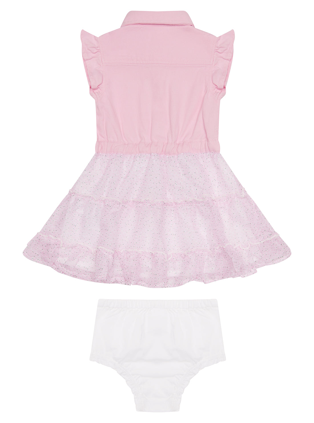 GUESS Pink Dress and Pantie Set (3-24M) back view