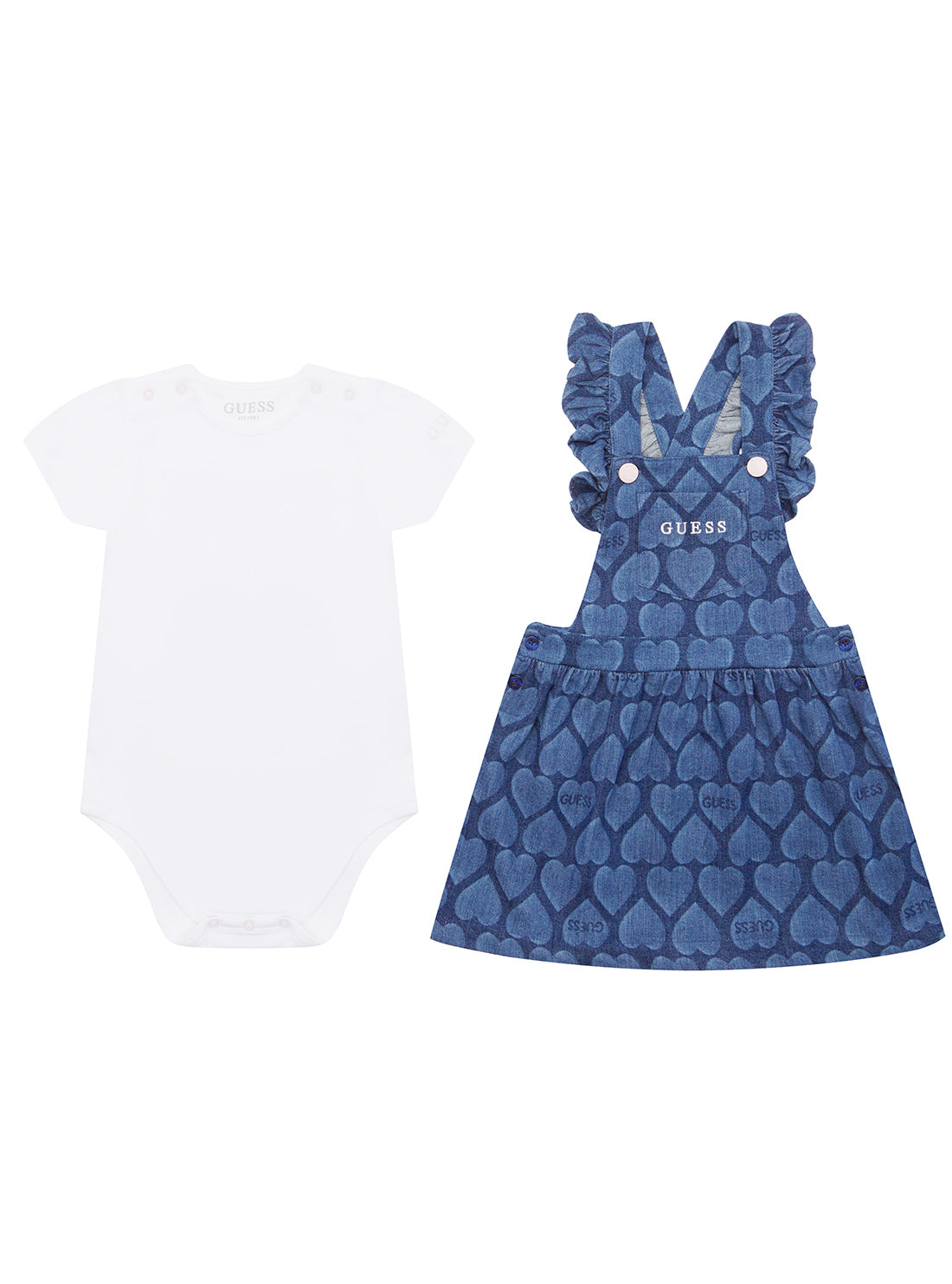 Blue Denim Skirt and Onesie Set (0-12M)