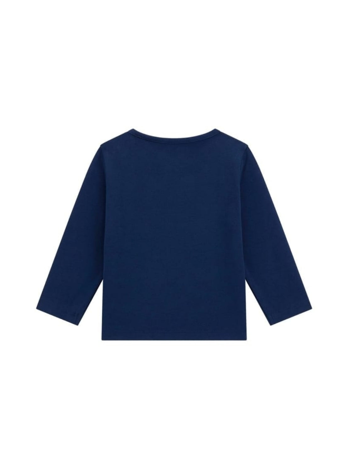GUESS Kids Blue Long Sleeve Logo T-Shirt (0-18m) Back View