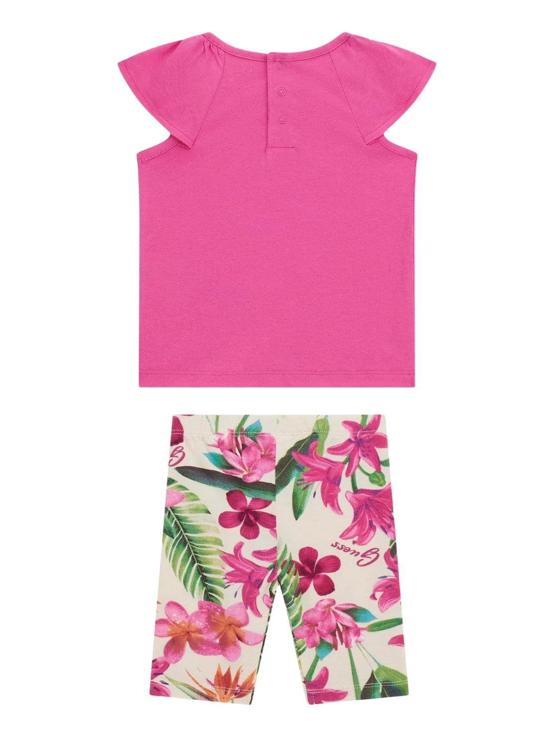 GUESS Kids Eco Pink Multi Set T-Shirt and Leggings (3-24m) A5GG11K6YW4 Back View