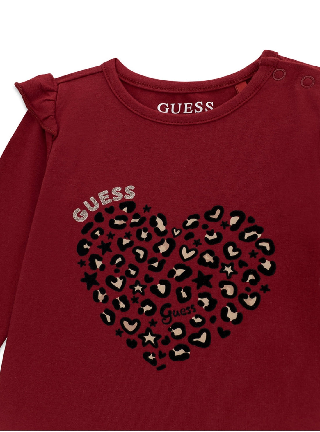 GUESS Kids Red Heart Print T-Shirt & Leggings Set (0-9m) A6BG06K5973 Detail View