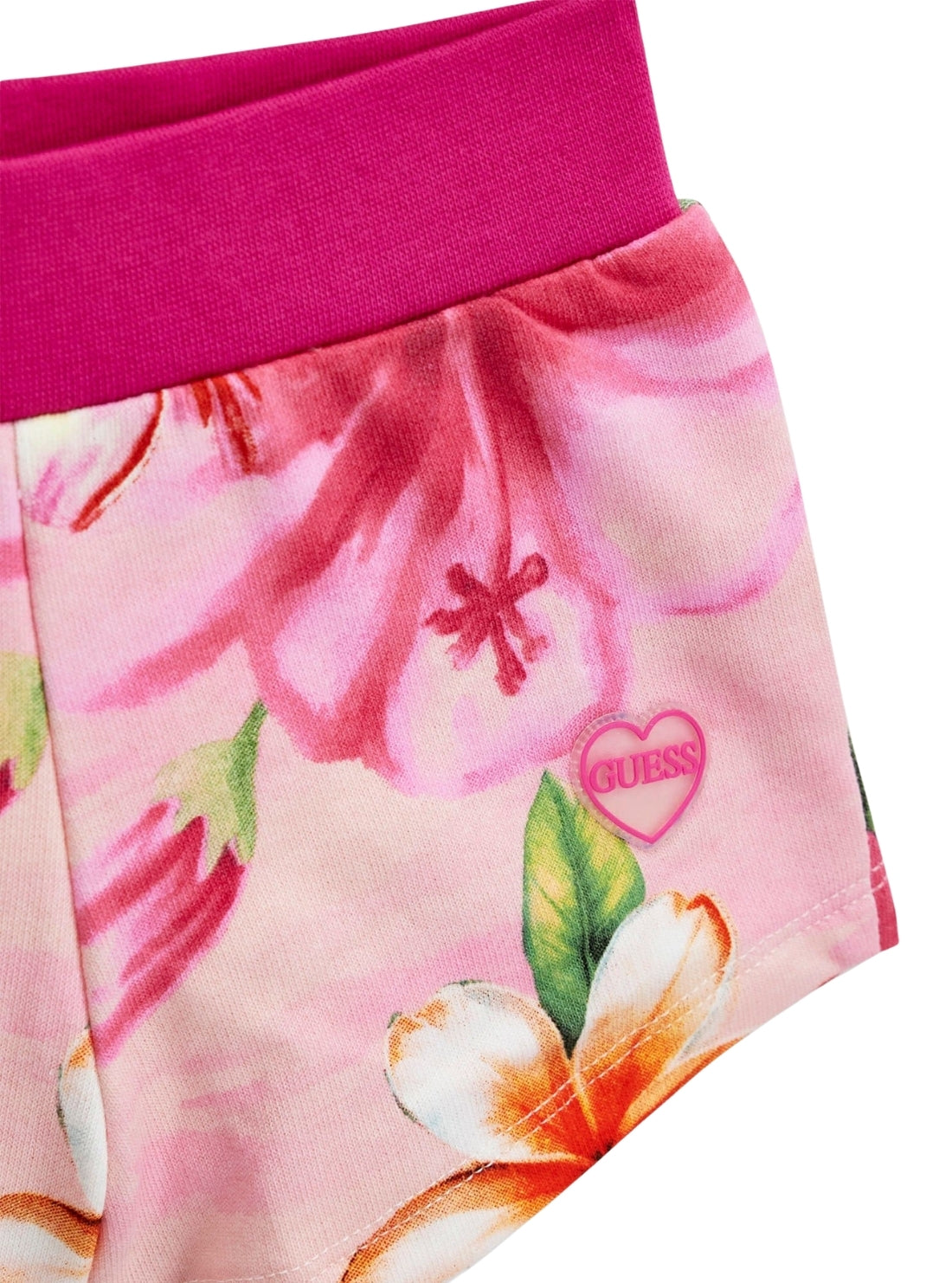GUESS Kids White Floral T-Shirt and Shorts Set (3-24m) A6GG01K6YW4 Detail View