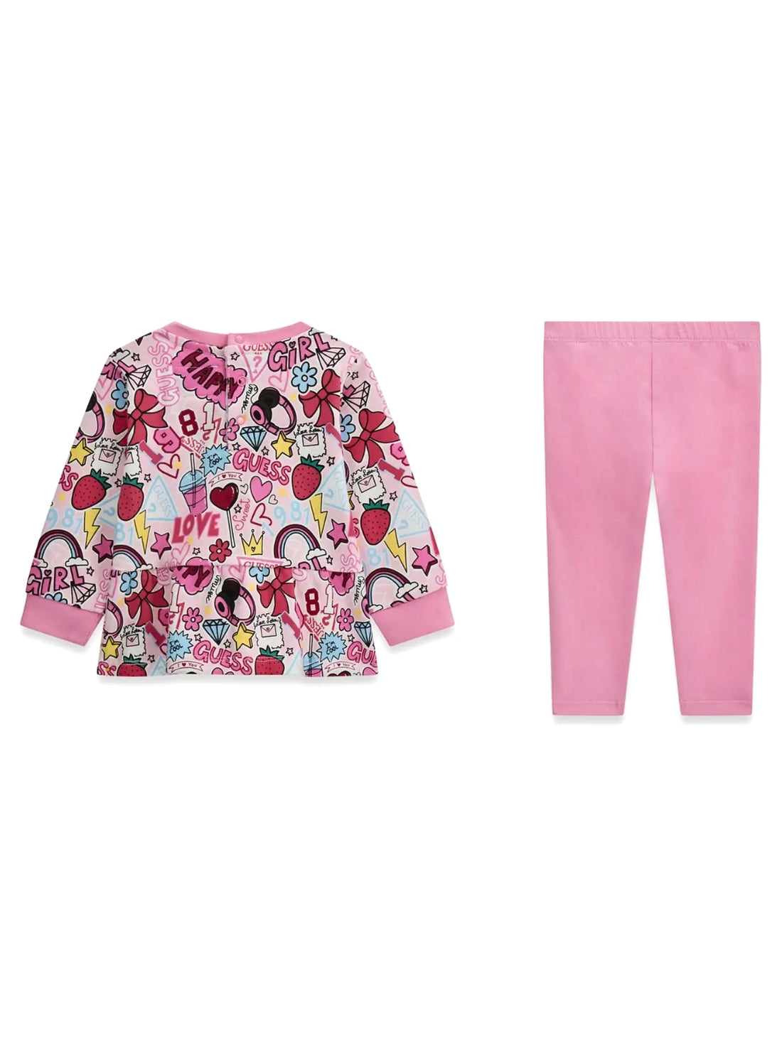 GUESS Kids Pop College Active Top and Leggings Set (3-24m) A6YG03K3898 Back View
