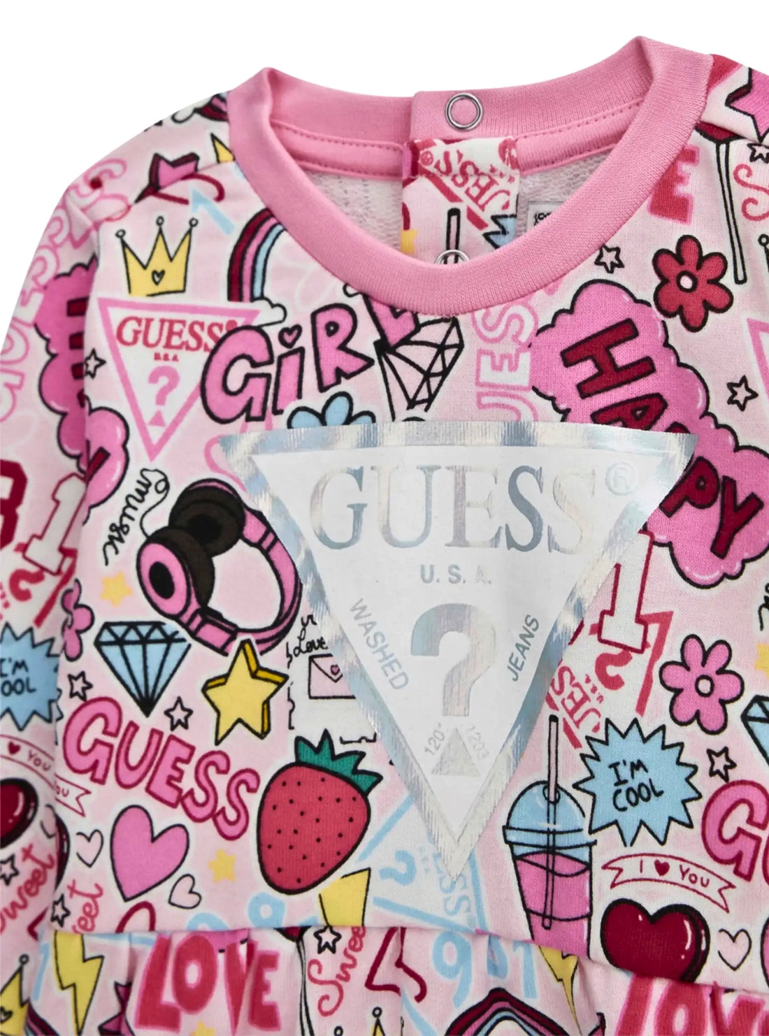 GUESS Kids Pop College Active Top and Leggings Set (3-24m) A6YG03K3898 Detail View