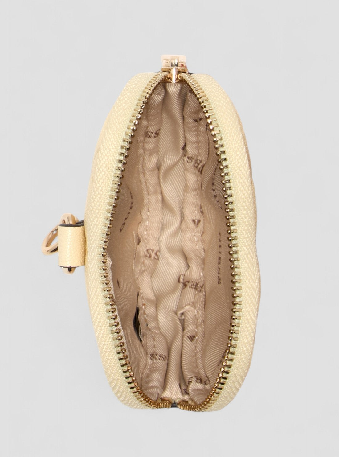 GUESS Accessories Yellow Heart Pouch Keychain A7460108 Inside View