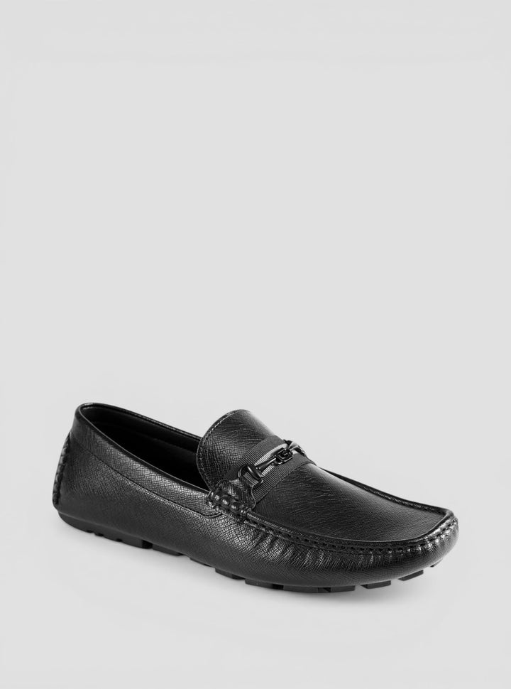 GUESS Footwear Black Aarav Loafers AARAV Front View