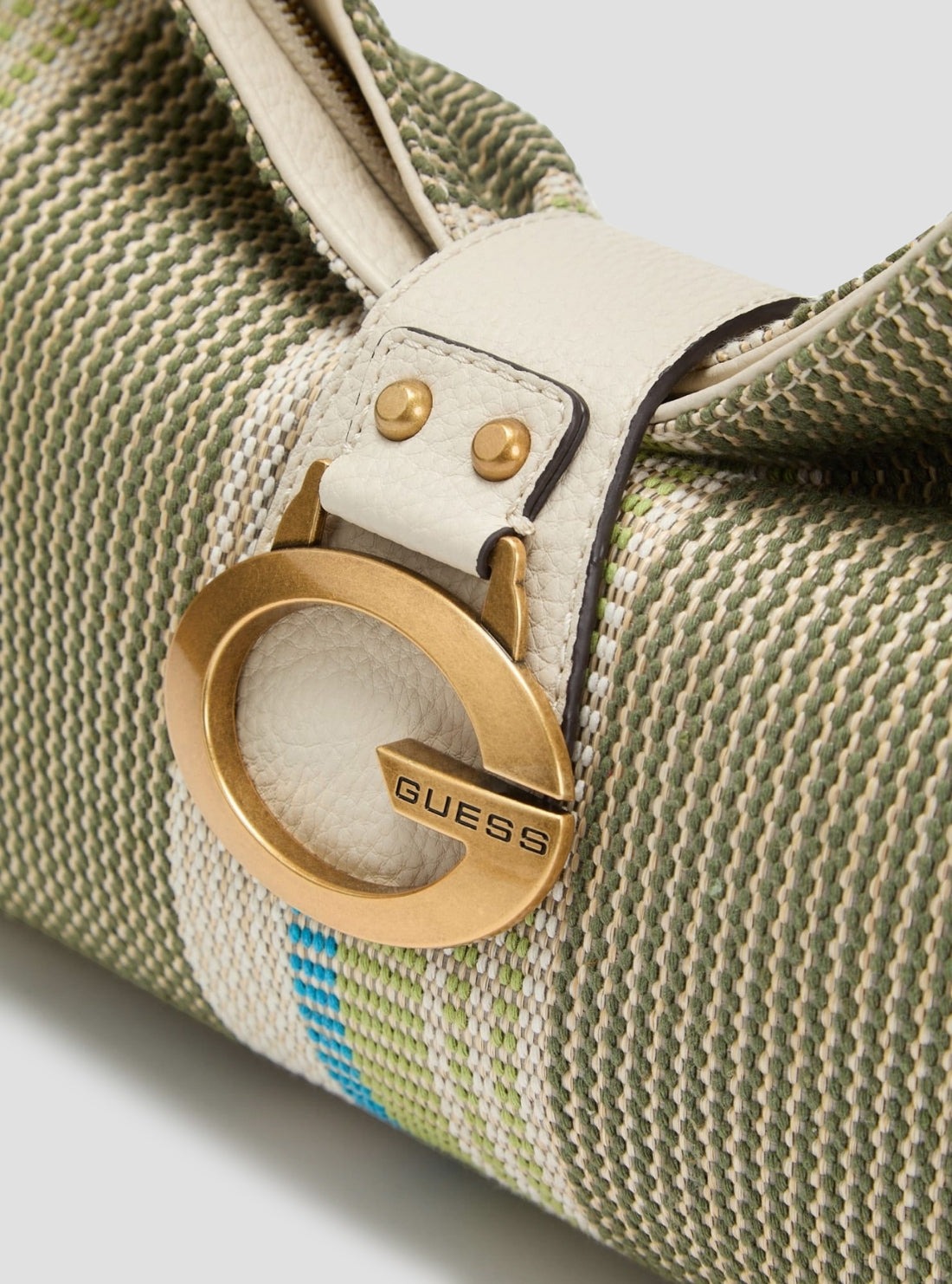 GUESS Womens Olive Multi Camden Shoulder Bag AB93081 Detail View