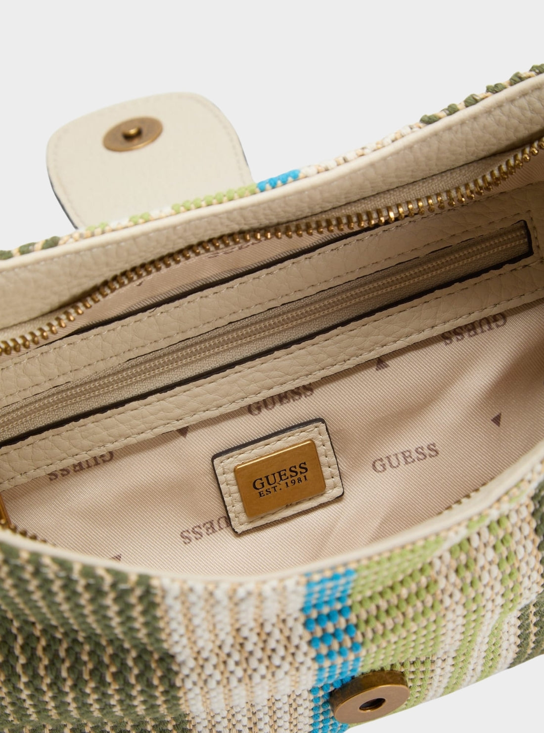 GUESS Womens Olive Multi Camden Mini Shoulder Bag AB930872 Detail View2