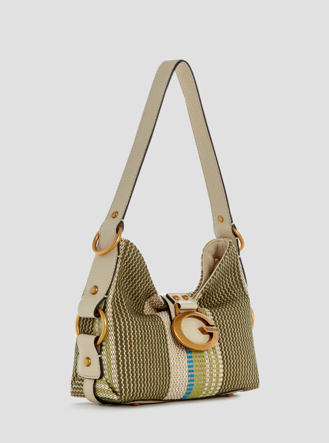 GUESS Womens Olive Multi Camden Mini Shoulder Bag AB930872 Side View