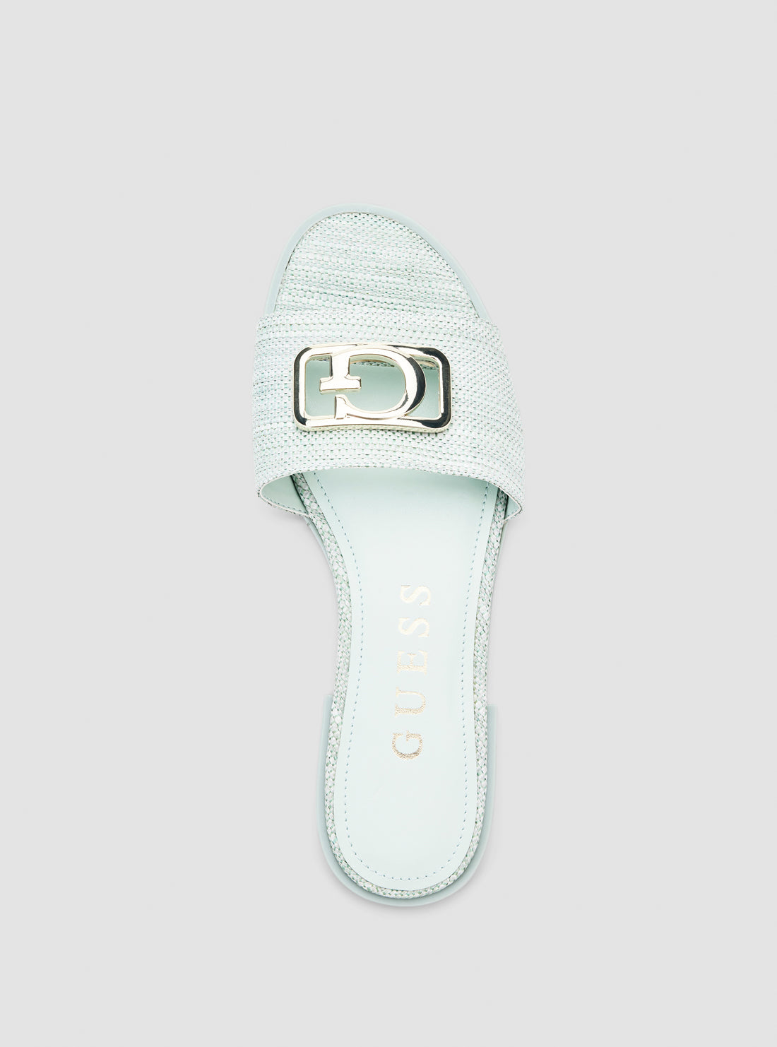 GUESS Womens Green Adrinna Slides ADRINNA Top View