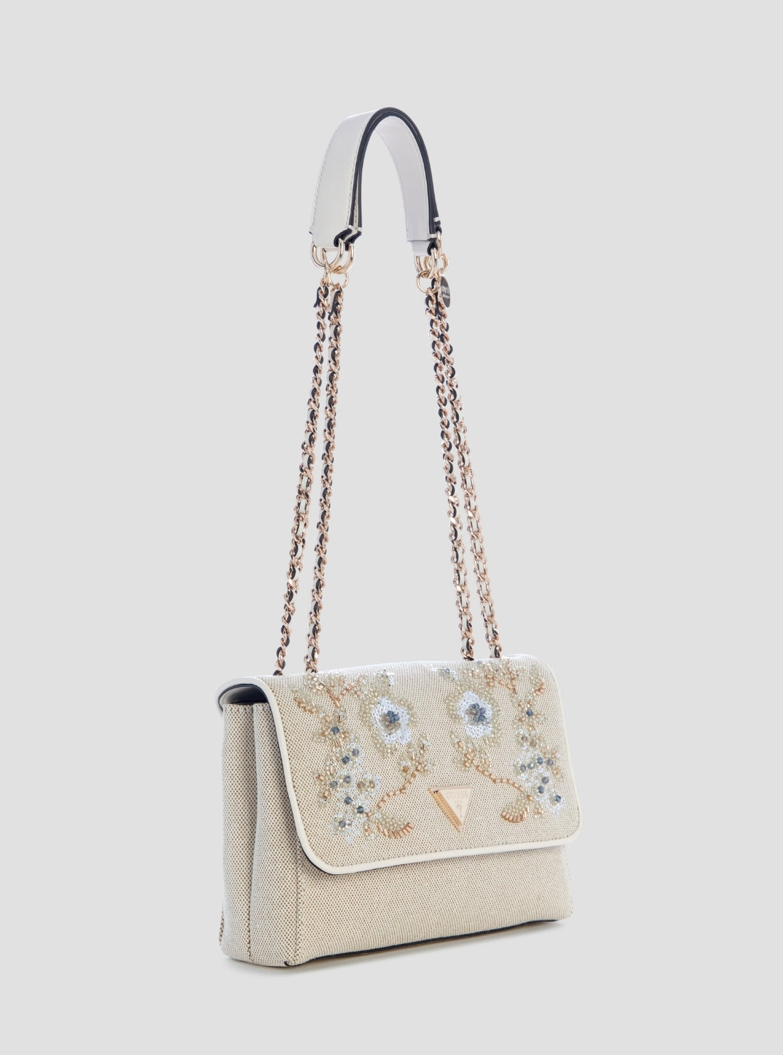 GUESS Womens Floral Multi Giully II Convertible Flap Bag AE967320 Side View