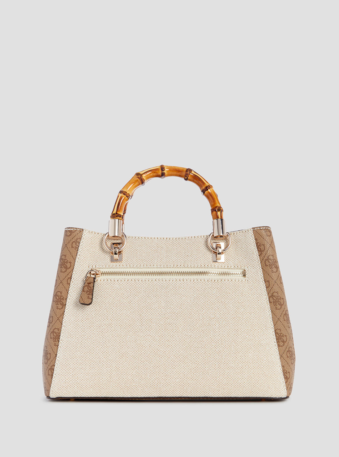 Brown Kerima Bamboo Satchel Bag | GUESS