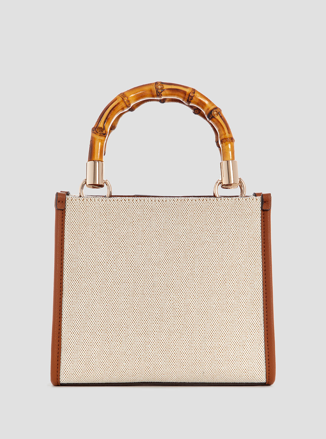Brown Logo Kerima Bamboo Mini Tote