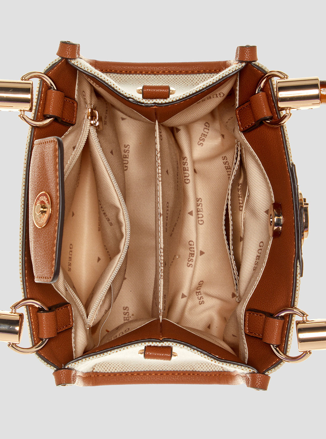 Brown Logo Kerima Bamboo Mini Tote