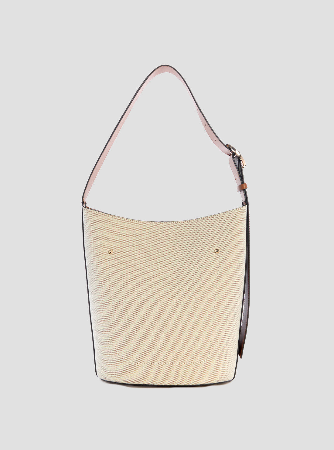 GUESS Womens Beige Caramel Nicolette Large Bucket Shoulder Bag AG966204NRC Back View