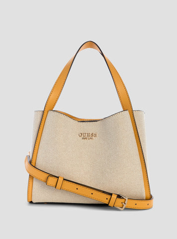 Beige Orange Nicolette Small Girlfriend Satchel AG966205 Front View