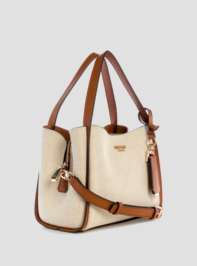 Nicolette Canvas Small Girlfriend Satchel – Kleine Umhängetasche Aus Canvas Mit Verstellbarem Gurt & Goldenem Zubehör