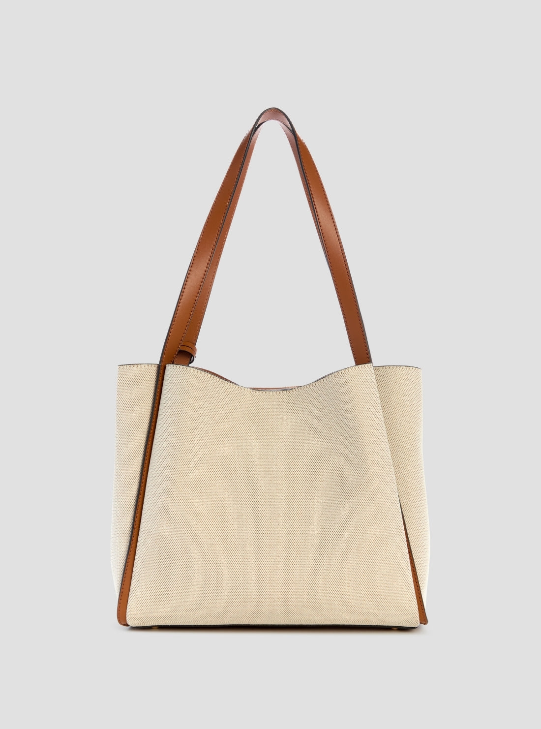 GUESS Womens Brown Nicolette Girlfriend Tote AG966223 Back View