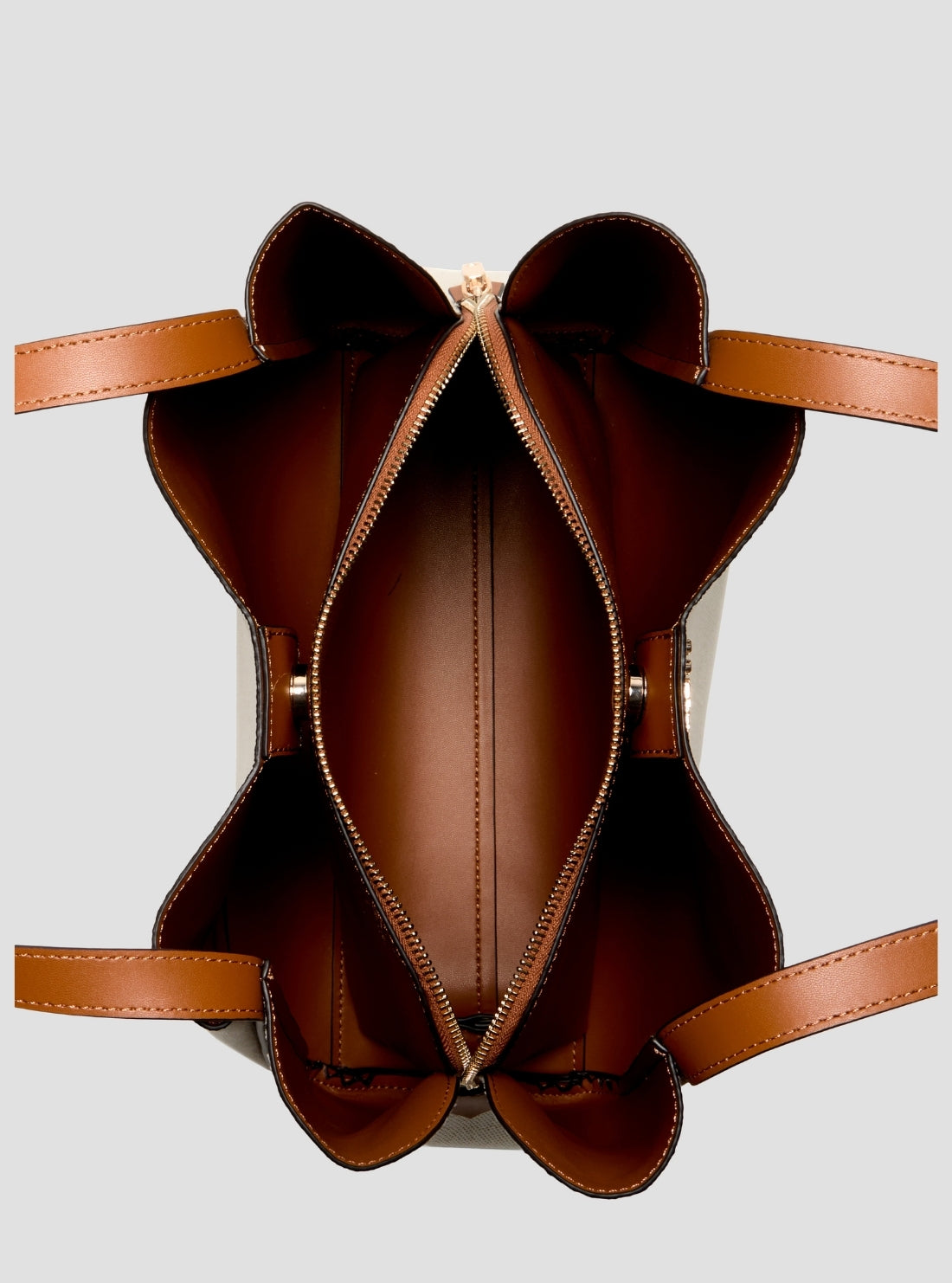 GUESS Womens Brown Nicolette Girlfriend Tote AG966223 Inside View