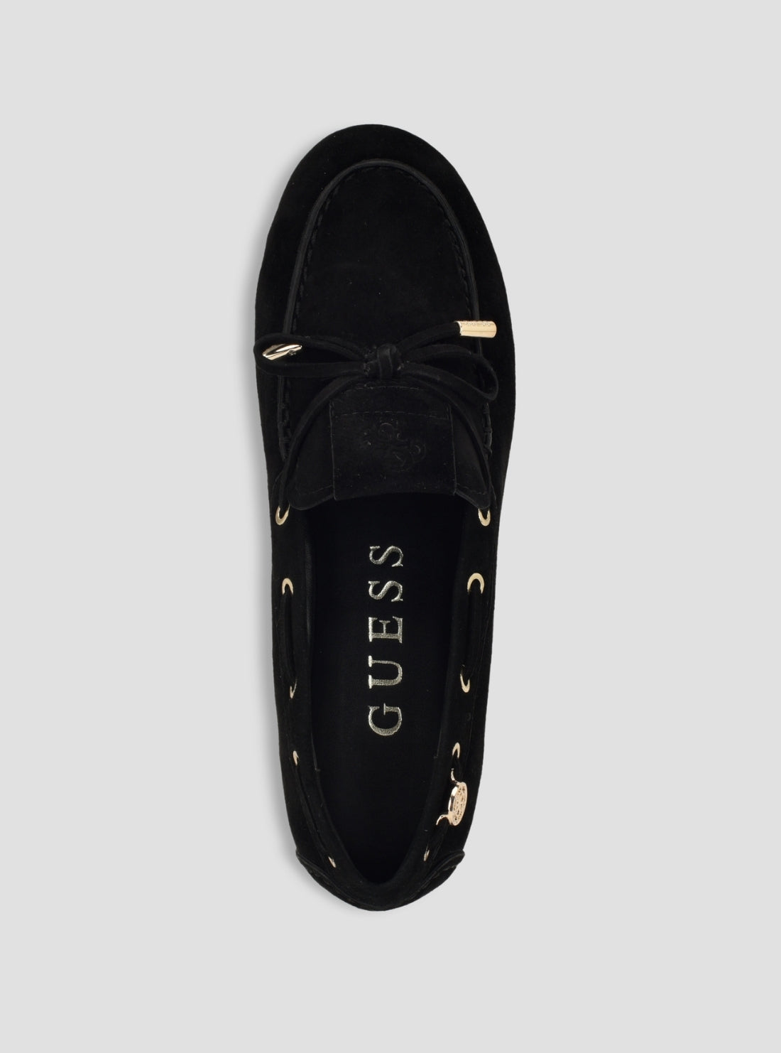 GUESS Footwear Black Aisha Loafers AISHA Top View