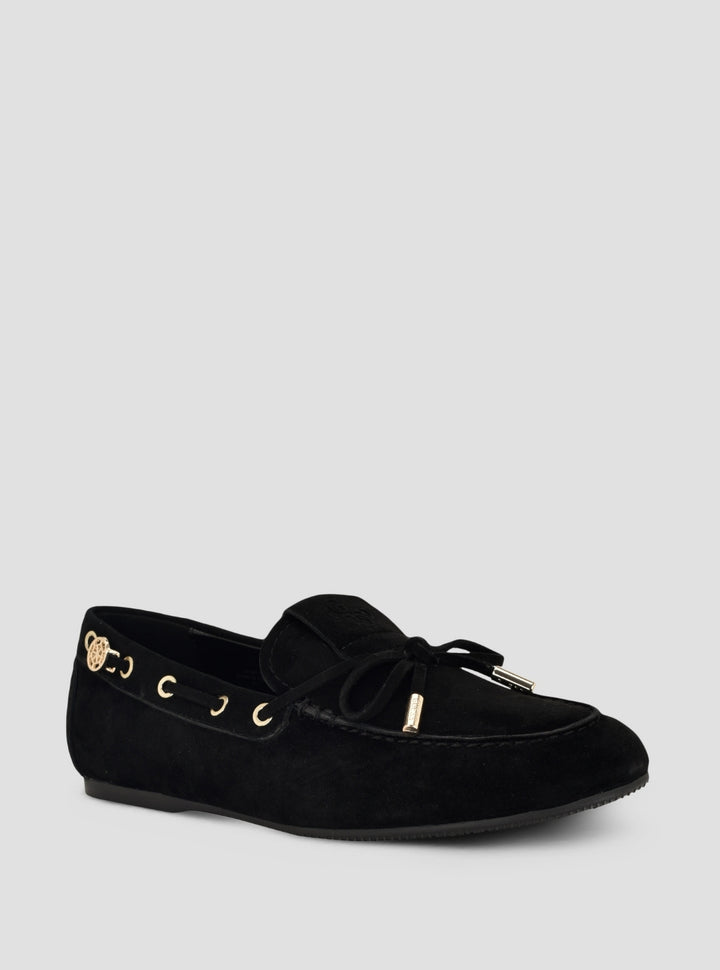 GUESS Footwear Black Aisha Loafers AISHA Side View