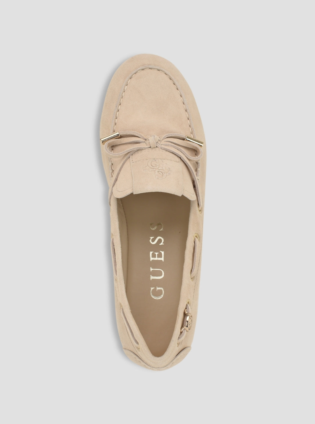 GUESS Womens Light Natural Aisha Loafers AISHA Top View 