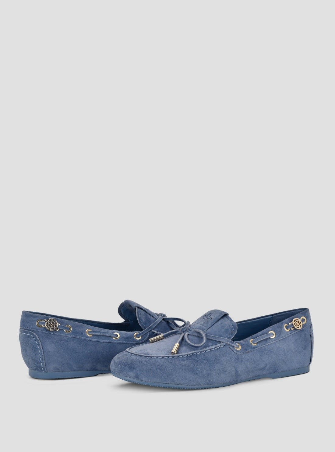 GUESS Womens Medium Blue Aisha Loafers AISHA Front Side View