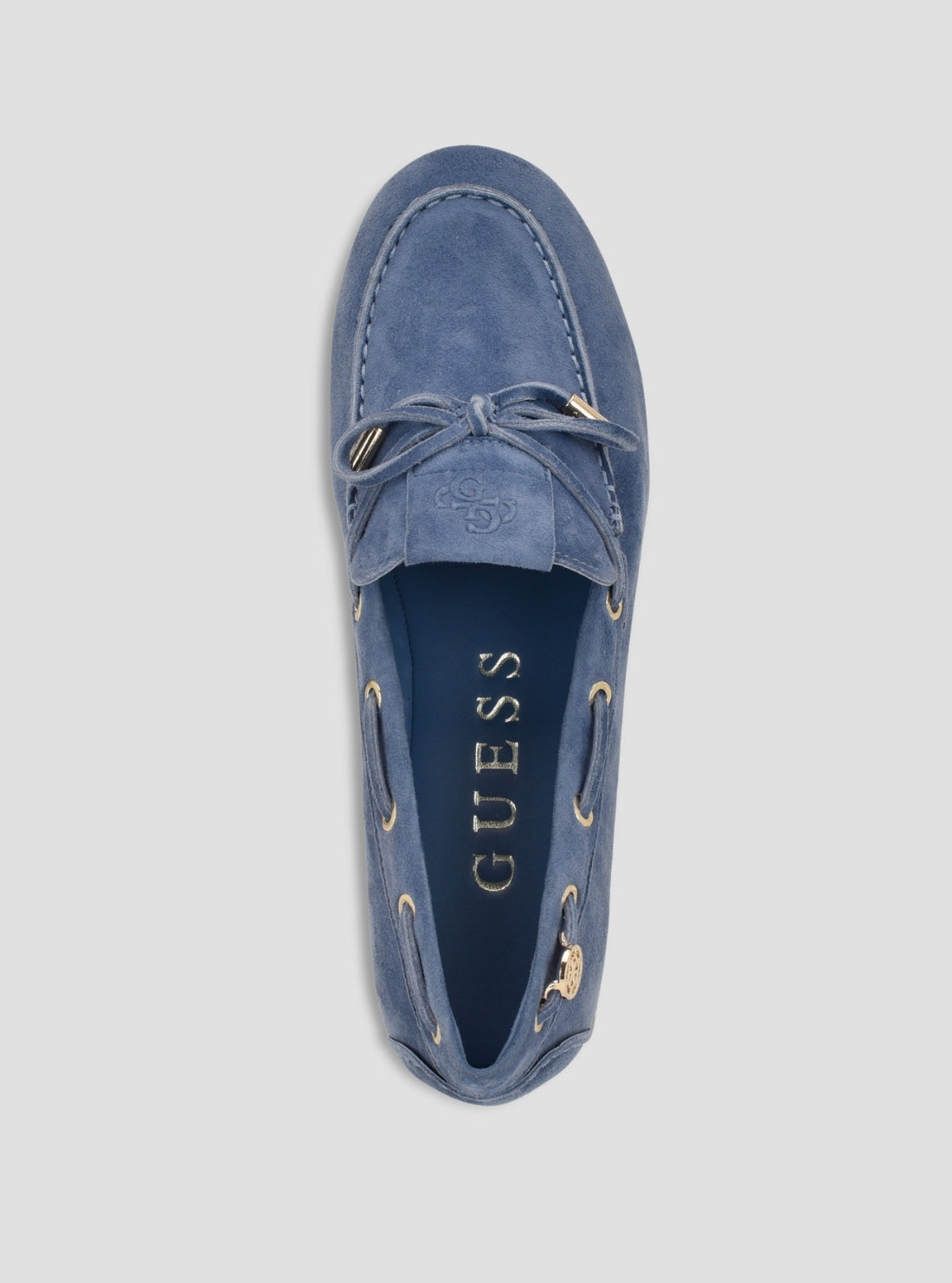 GUESS Womens Medium Blue Aisha Loafers AISHA Top View