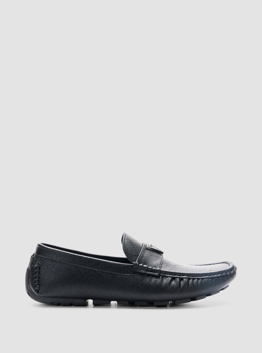 GUESS Mens Black Alai Loafers ALAI Side View