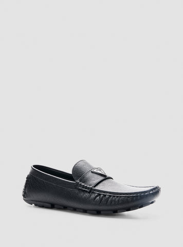 GUESS Mens Black Alai Loafers ALAI Front Side View
