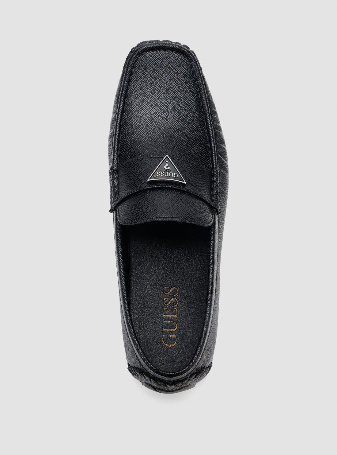 GUESS Mens Black Alai Loafers ALAI Top View