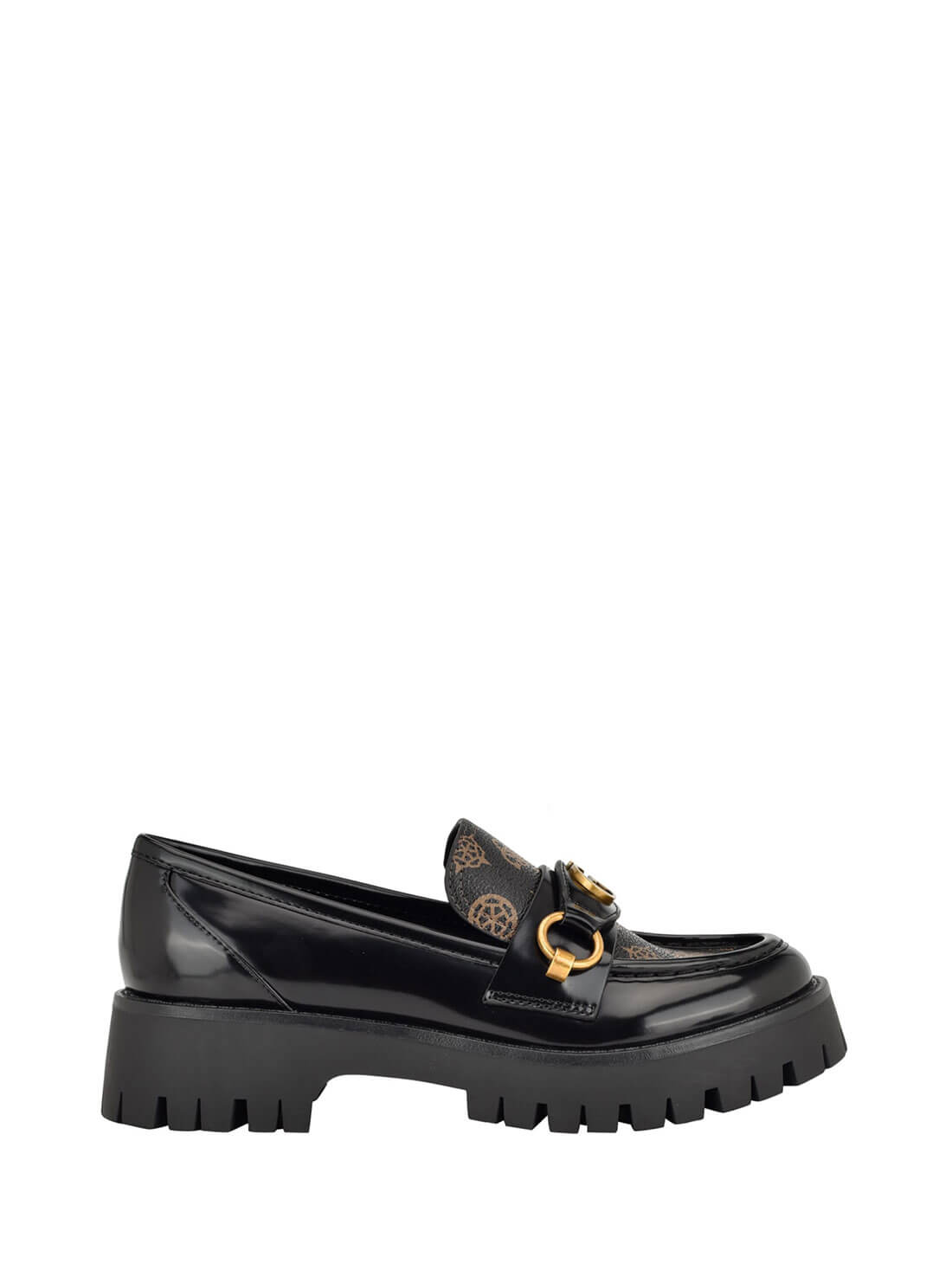Black Logo Almost Loafers | GUESS Women's Shoes | side view