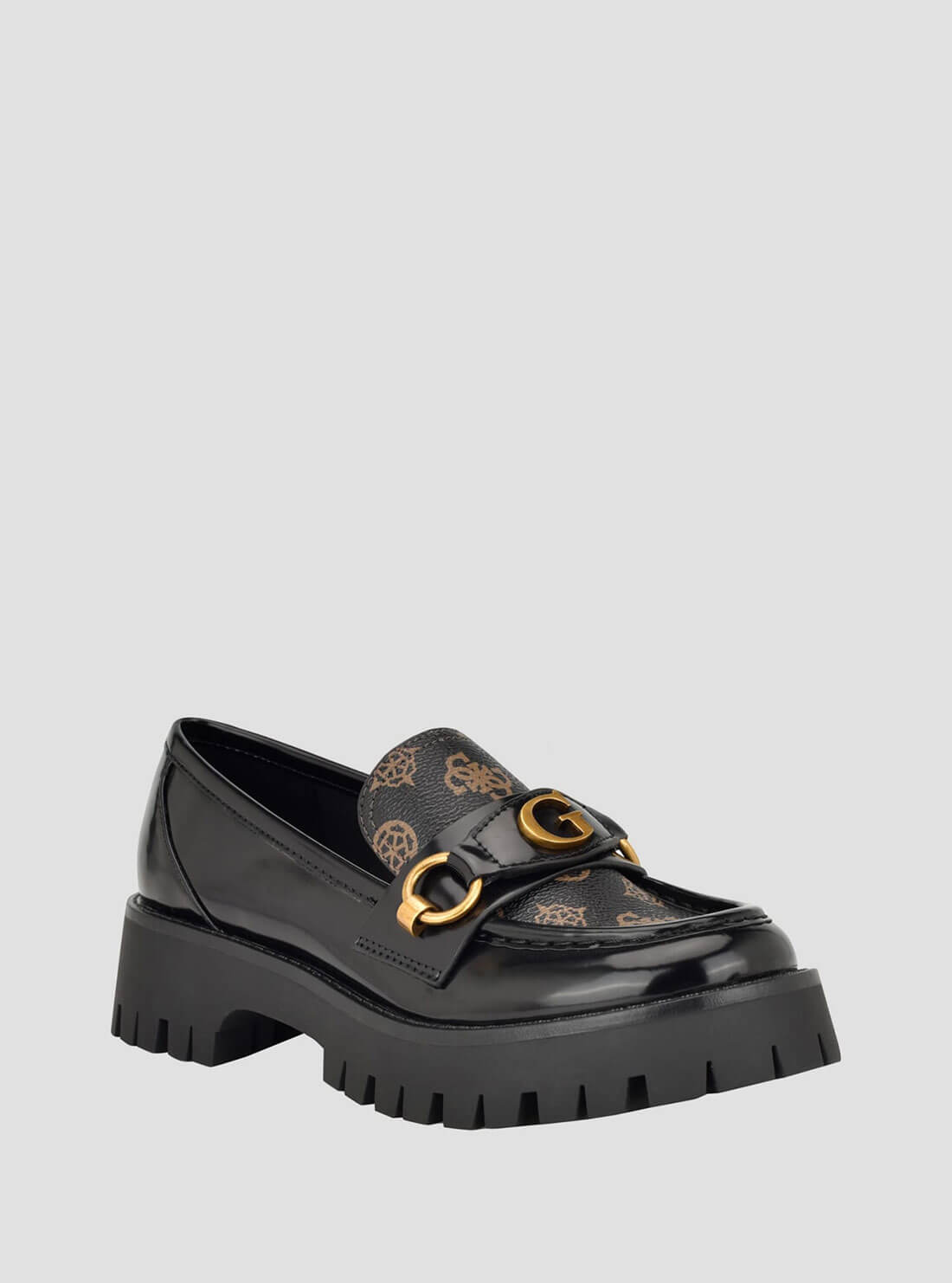Black Logo Almost Loafers | GUESS Women's Shoes | front view