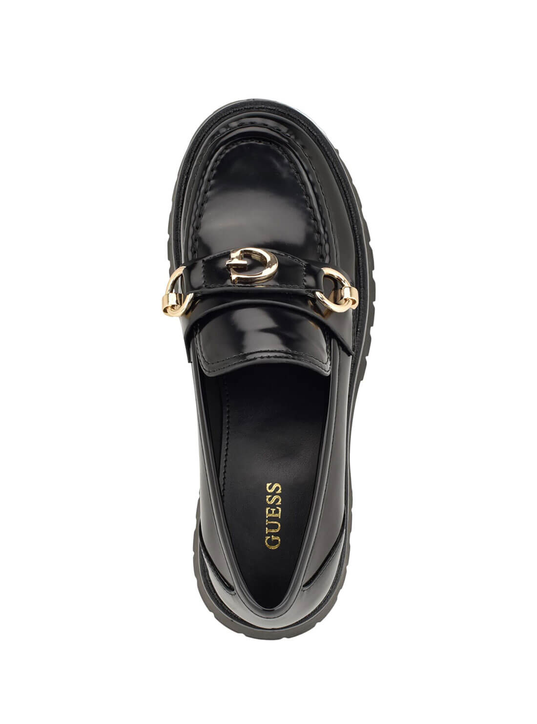 Black Almost Loafers | GUESS Women's Shoes | top view