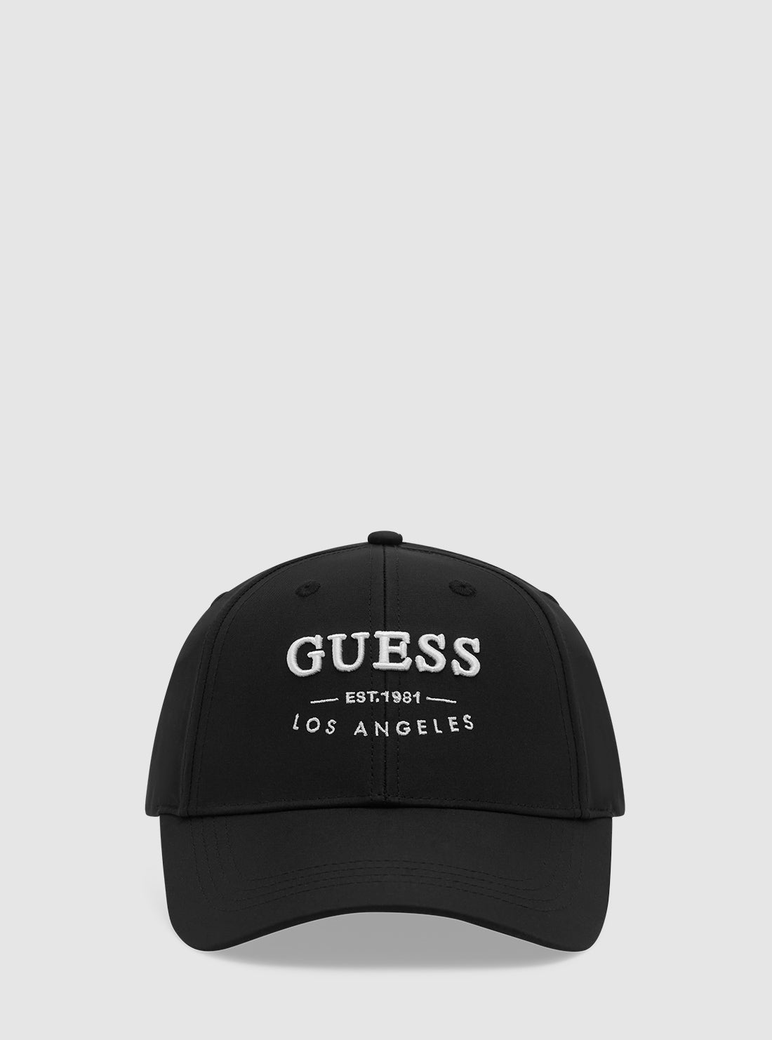 GUESS Mens Accessories Black Logo Baseball Cap AM5023POL01 Front View