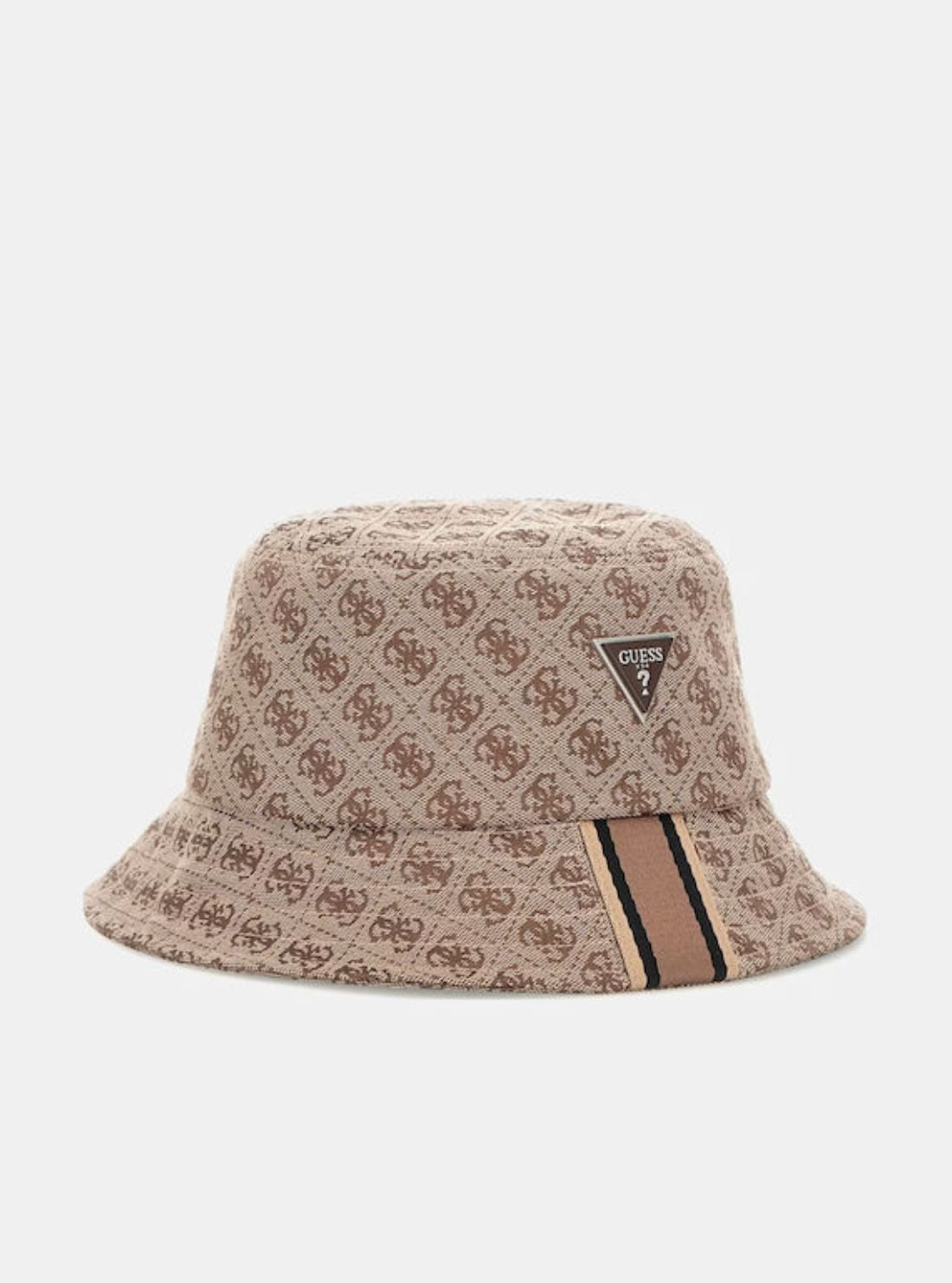 GUESS Mens Accessories Brown Logo Amsterdam Rain Hat AM9496POL01 Front View