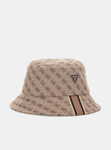 GUESS Mens Accessories Brown Logo Amsterdam Rain Hat AM9496POL01 Front View