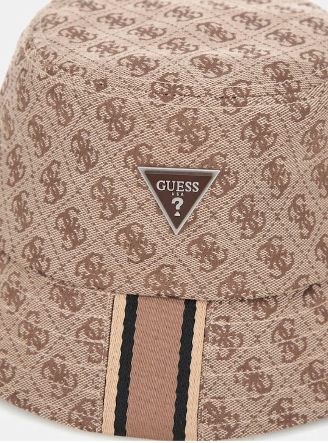 GUESS Mens Accessories Brown Logo Amsterdam Rain Hat AM9496POL01 Detail View