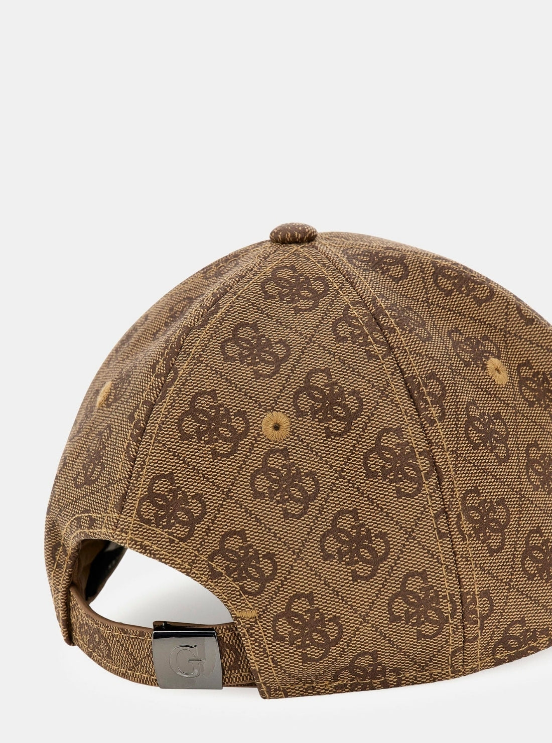 GUESS Mens Brown Logo London Baseball Cap AM9543POL01 Back View
