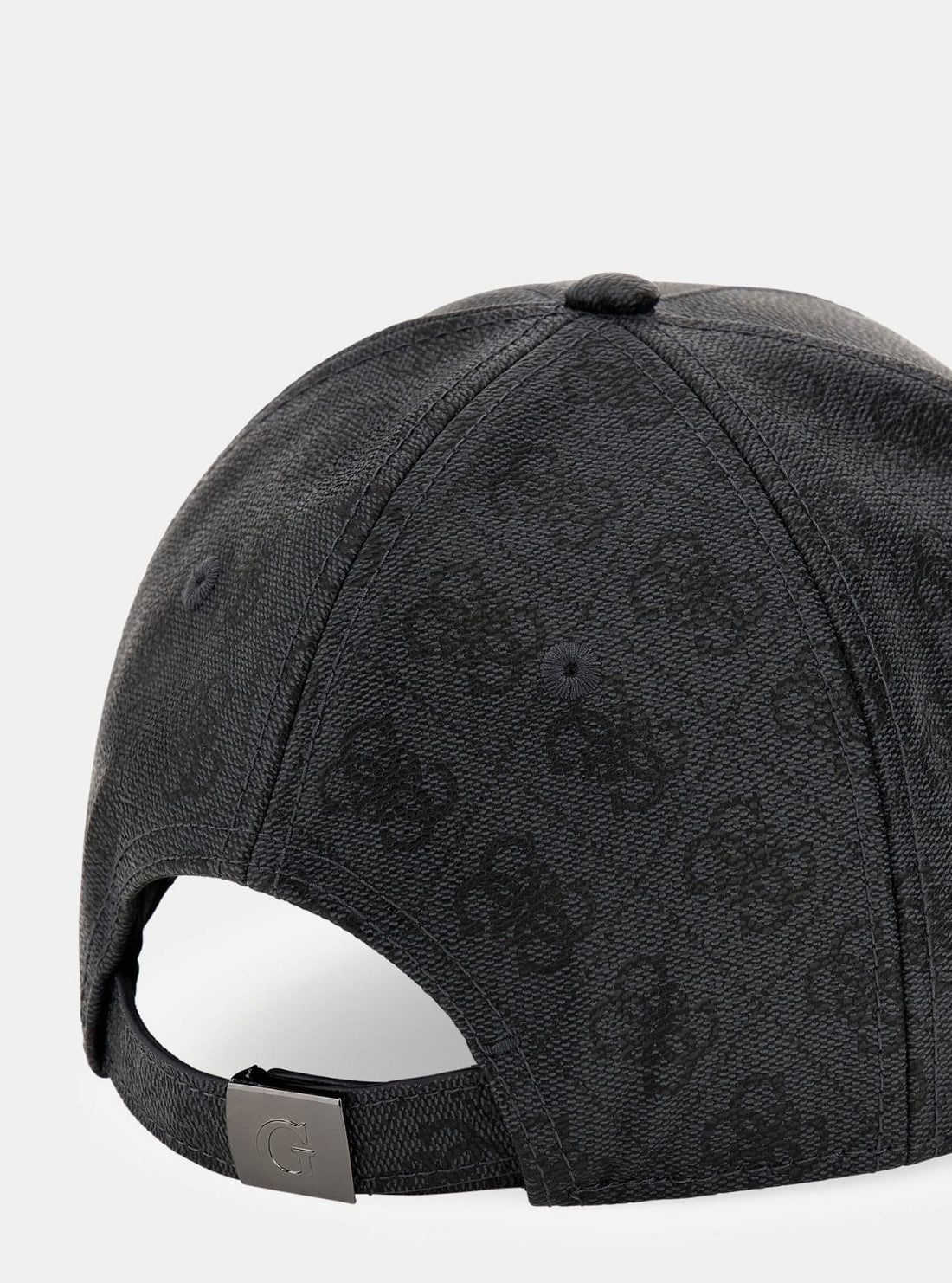 GUESS Mens Black Logo London Baseball Cap AM9543POL01 Back View