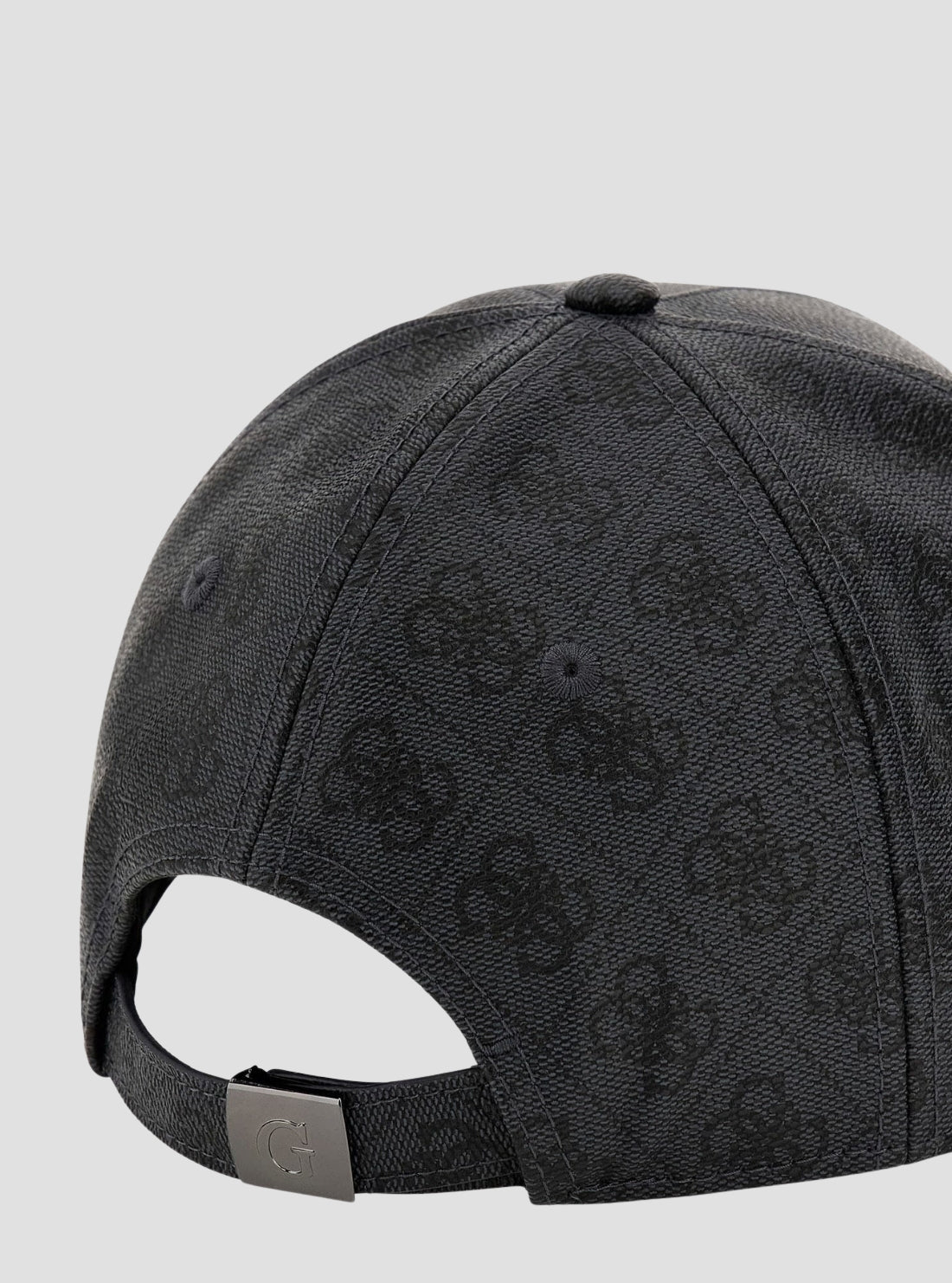 GUESS Mens Black Logo London Baseball Cap AM9543POL01 Detail View