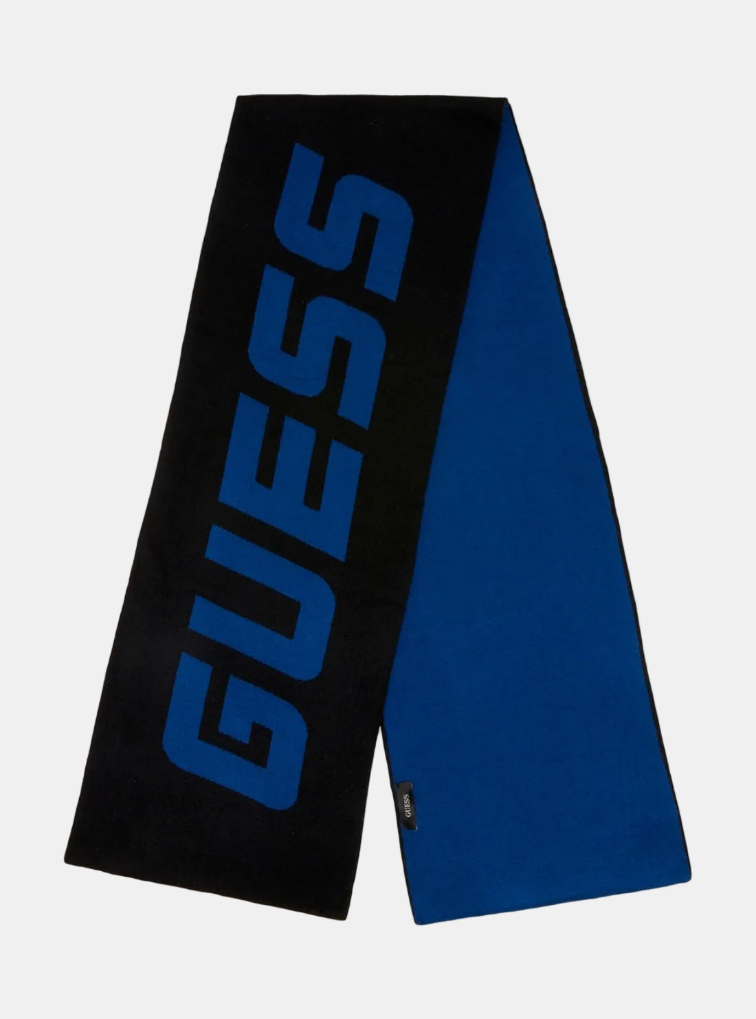 GUESS Accessories Black Navy Knitted Scarf AM9571POL03 Front View_2