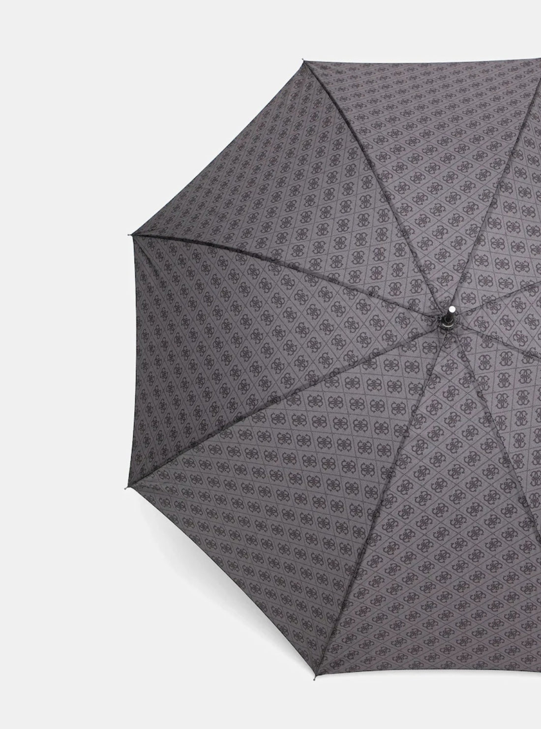 GUESS Womens Black Logo Signature Umbrella AM9572POL01 Open View