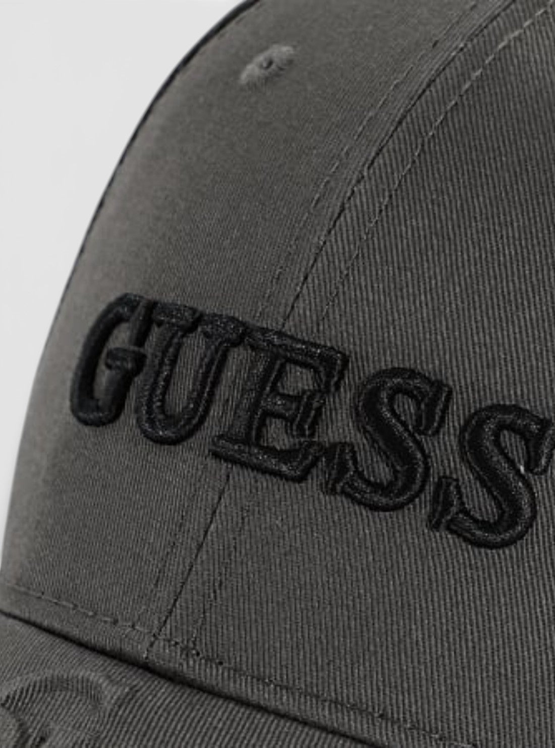 GUESS Accessories Grey Warsaw Baseball Cap AM9578POL01 Detail View