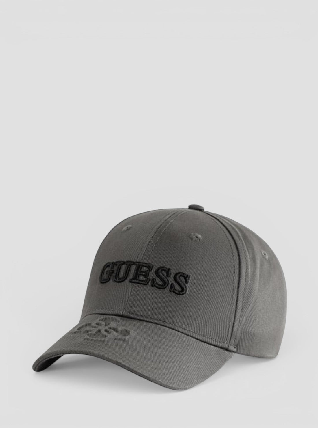 GUESS Mens Grey Warsaw Baseball Cap AM9578POL01 Front Side View
