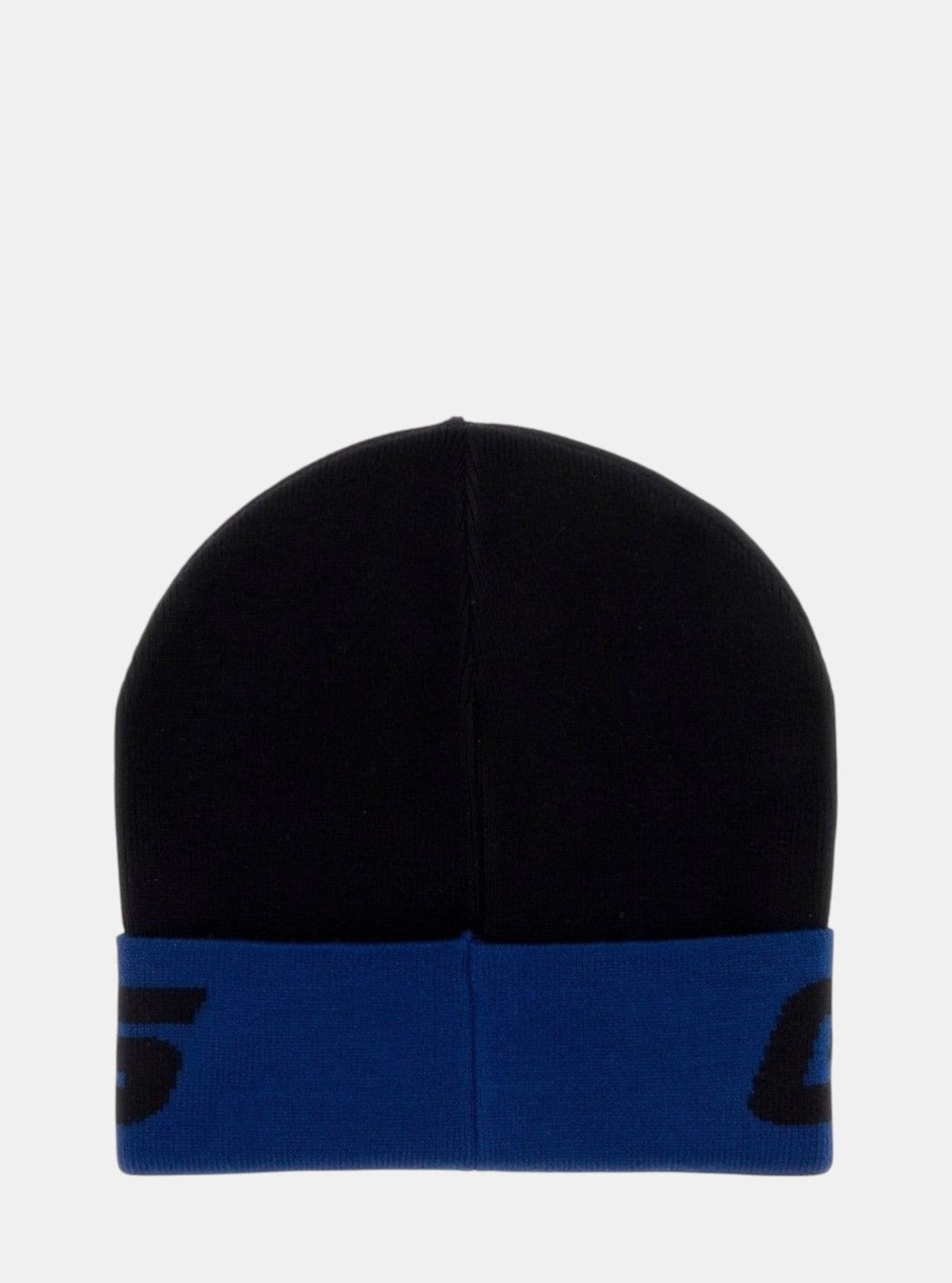 GUESS Accessories Black Blue Vezzola Knit Beanie AM9582POL01 Back View
