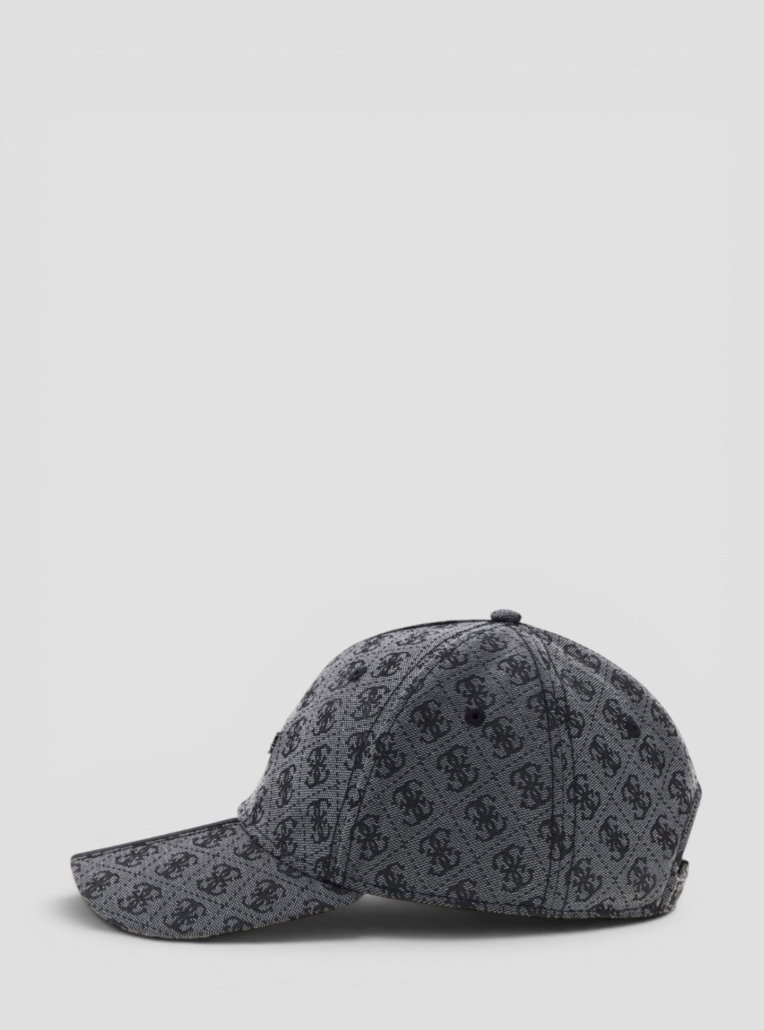 GUESS Mens Black Logo Boston Baseball Cap AM9594POL01 Side View