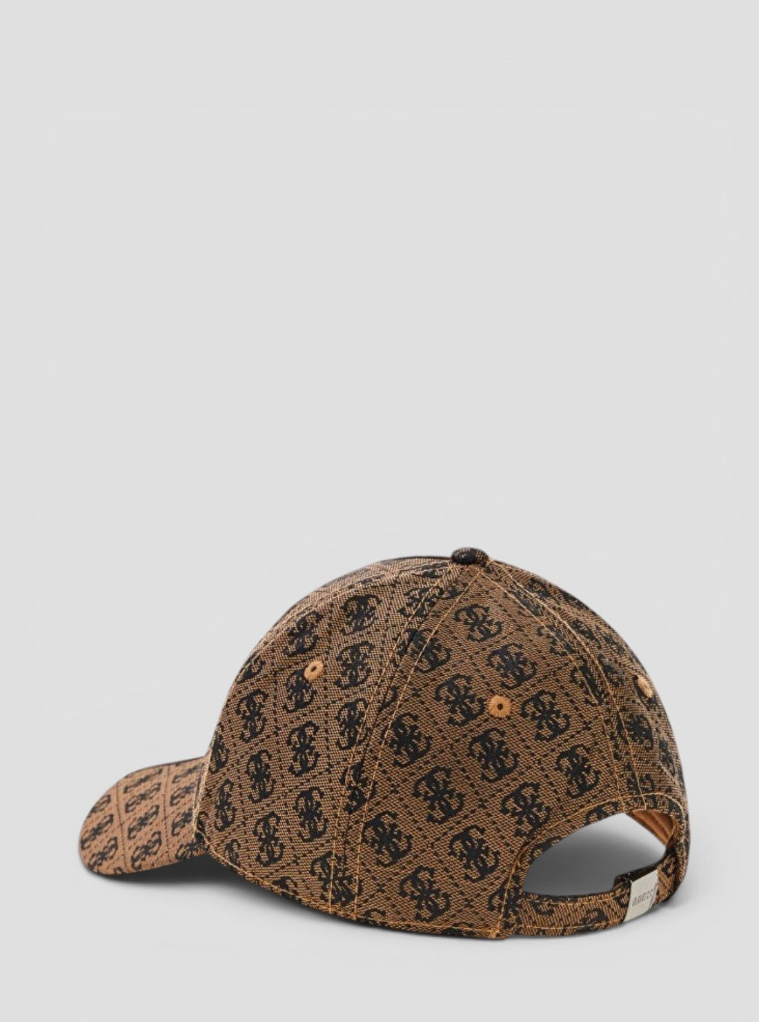 GUESS Mens Brown Logo Boston Baseball Cap AM9594POL01 Back Side View