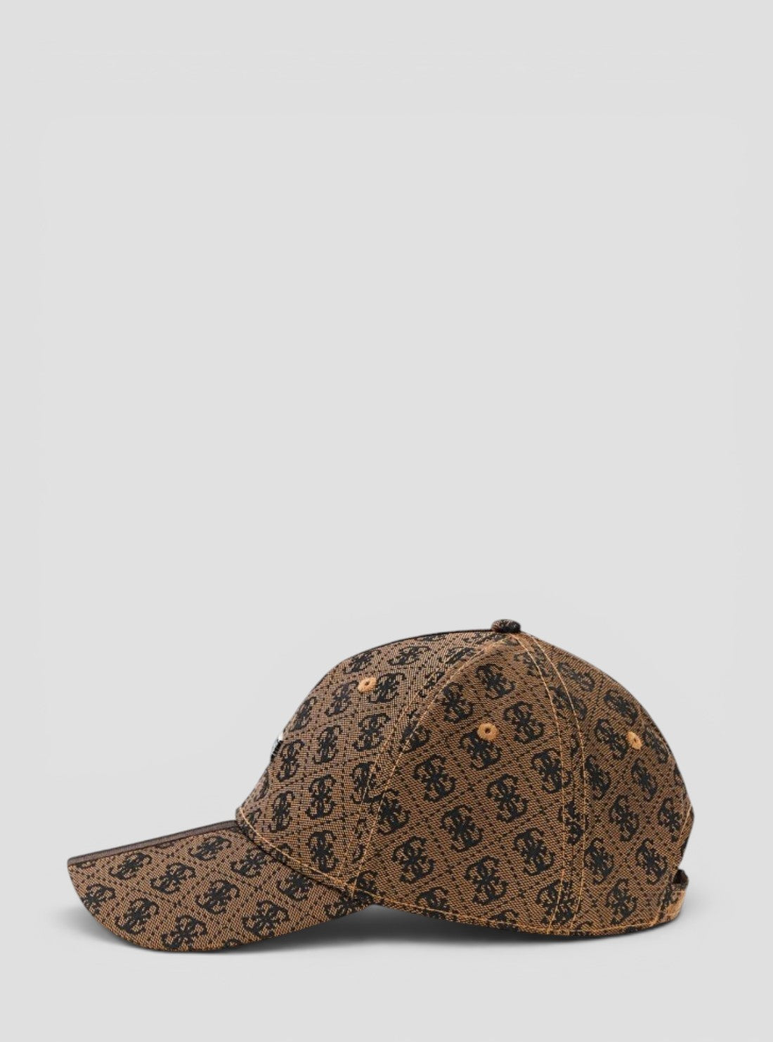 GUESS Mens Brown Logo Boston Baseball Cap AM9594POL01 Side View