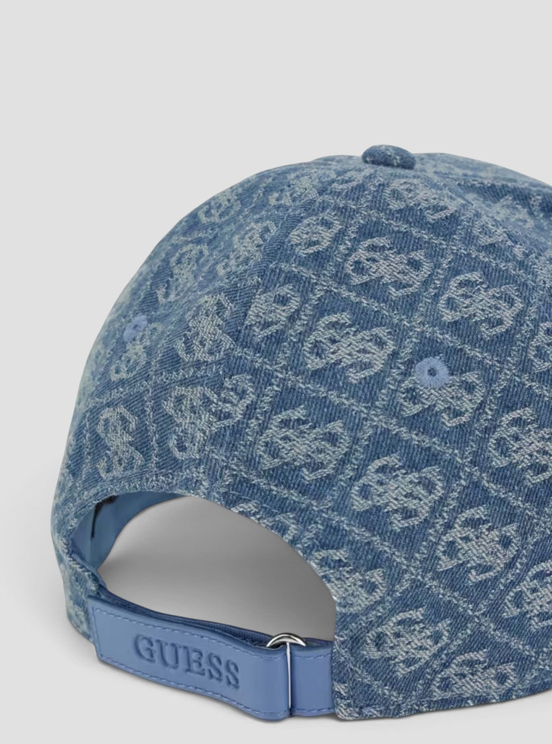 GUESS Accessories Blue Logo Berlin Baseball Cap AM9661COT01 Detail View